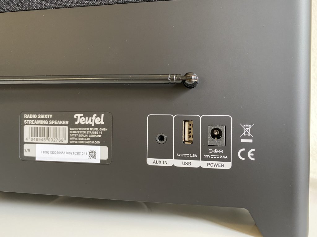 Teufel 3SIXTY Internetradio Rückseite