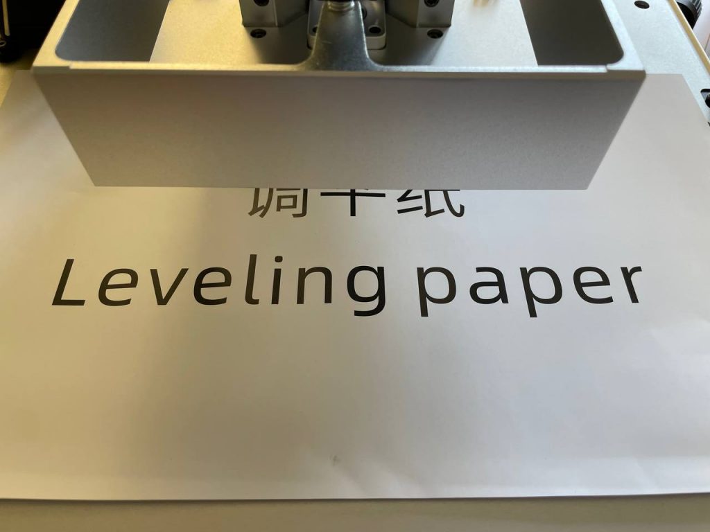 Anycubic Photon M3 Max Leveling-Papier