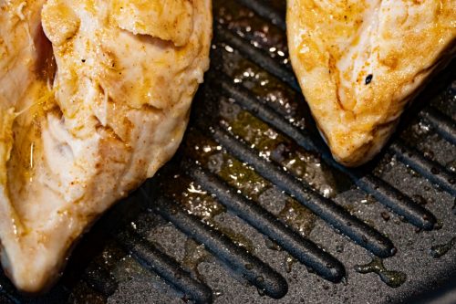 Hähnchenbrust in der Coolinato Grillpfanne