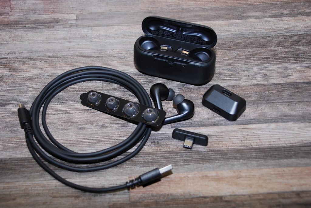 HyperX Cloud Mix Buds Bluetooth-Kopfhörer mit Zubehör