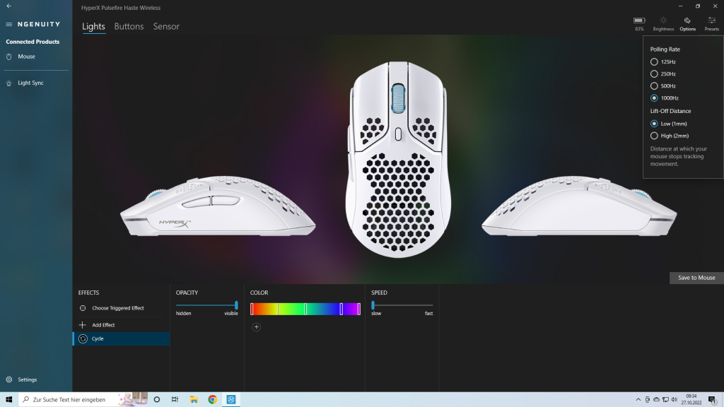 10 HyperX Pulsfire Haste Gaming-Maus Screenshot 2