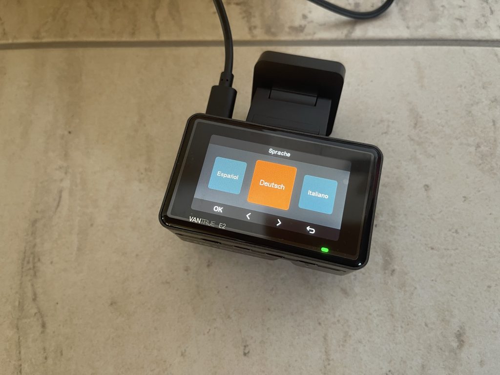 Die Einrichtung der Vantrue Element 2 Dual Dashcam