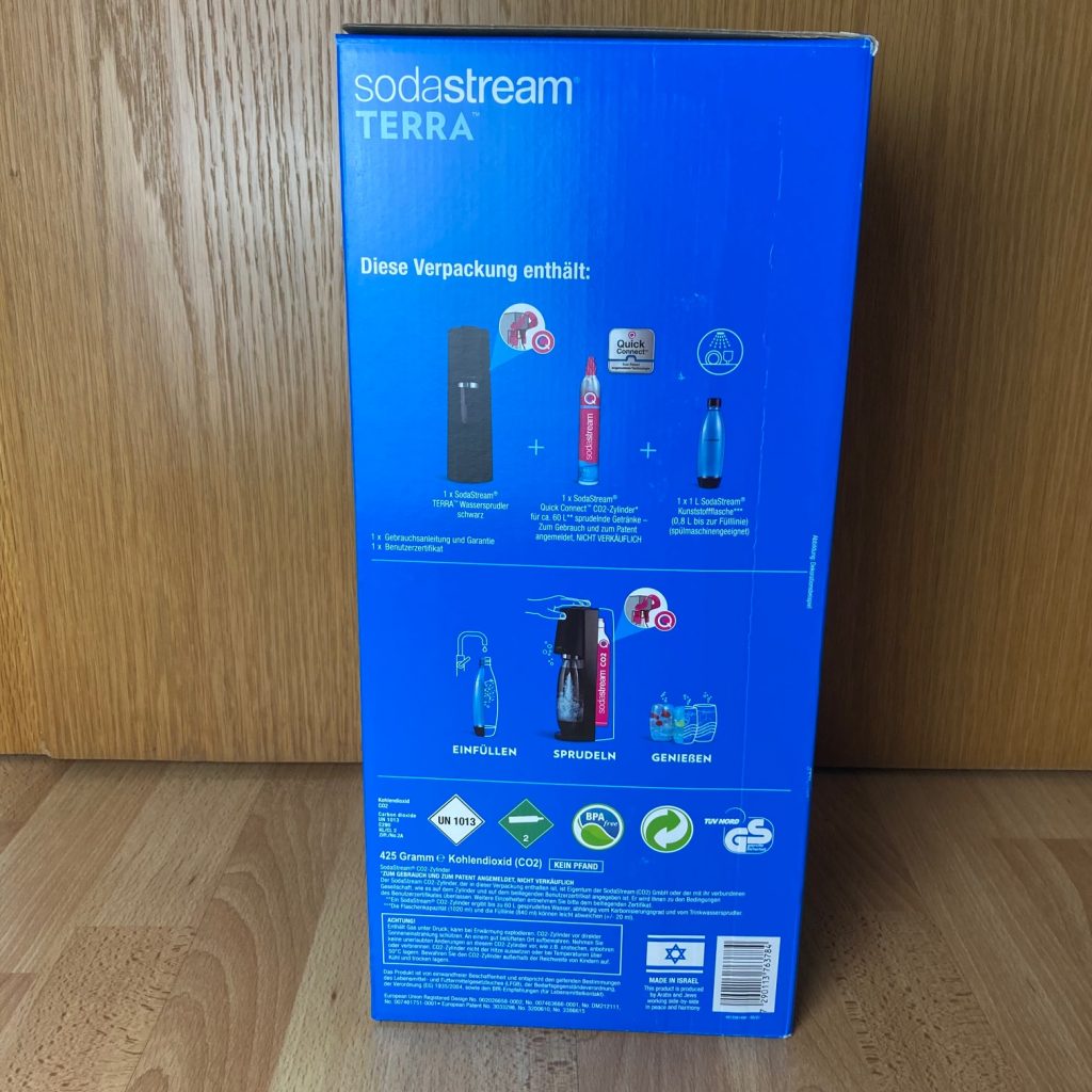 SodaStream Terra Verpackung Rückseite