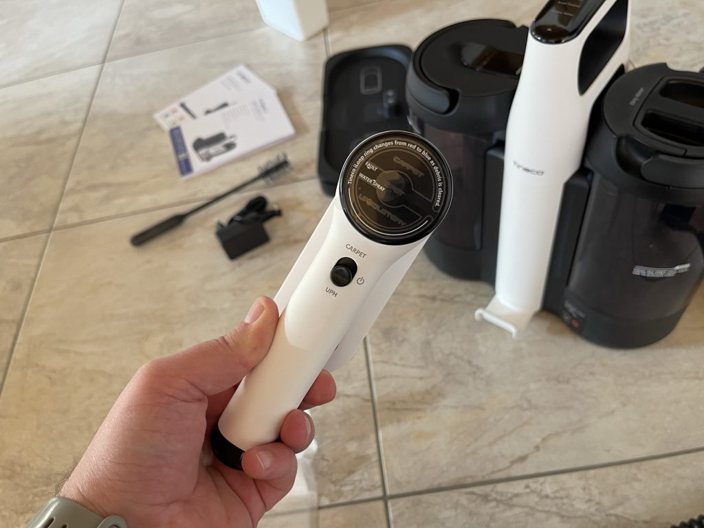 Der Handgriff des Tineco Carpet One Spot Waschsaugers