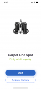 Einrichtung des Tineco Carpet One Spot Waschsaugers in der App