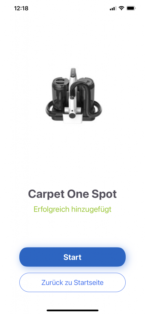 Einrichtung des Tineco Carpet One Spot Waschsaugers in der App