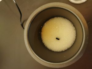 Fakir Milky Art Milchaufschäumer vor dem Aufschäumen