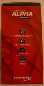 HyperX Cloud Alpha Wireless Gaming-Headset Verpackung Seite