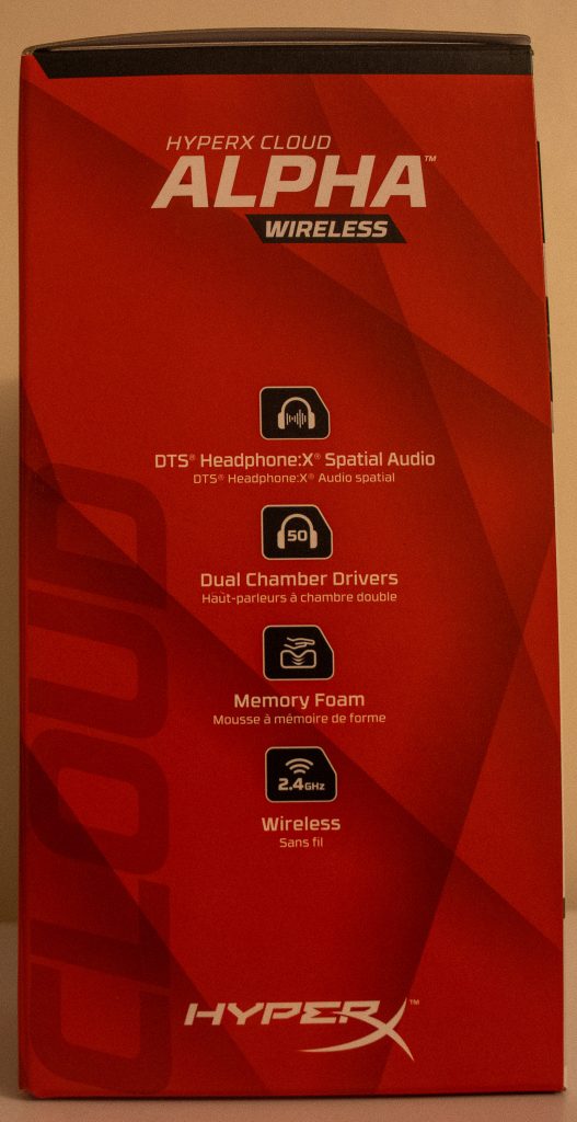HyperX Cloud Alpha Wireless Gaming-Headset Verpackung Seite