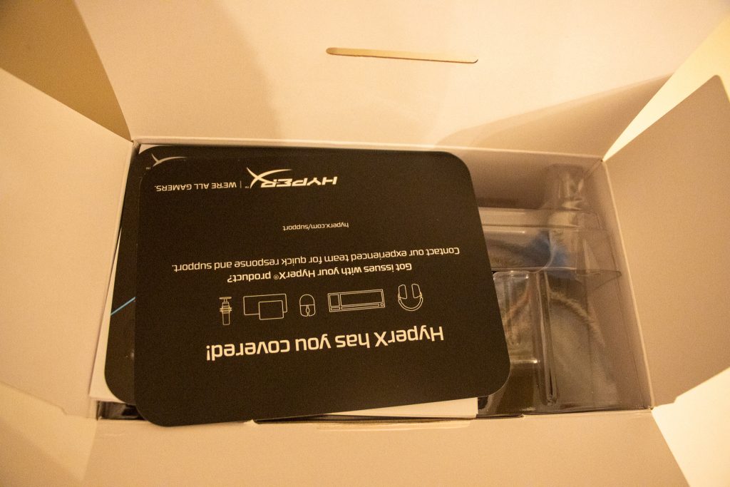 HyperX Cloud Alpha Wireless Gaming-Headset Verpackung von oben