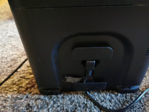 Medion X50 SW Saug- und Wischroboter Absaugstation von hinten