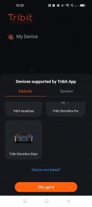 Tribit StormBox Blast App