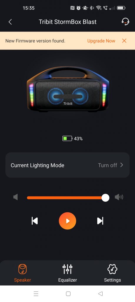 Tribit StormBox Blast App