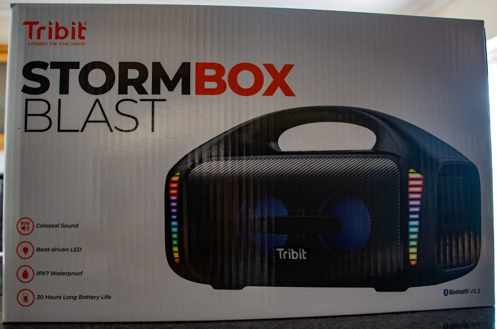Tribit StormBox Blast Bluetooth-Lautsprecher Rückseite Verpackung