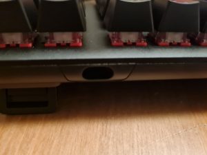 USB-C-Anschluss der HyperX Alloy Origins Core Tastatur