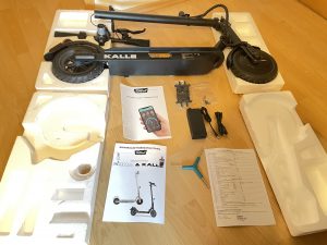 Trittbrett Kalle Elektro-Scooter Kartoninhalt
