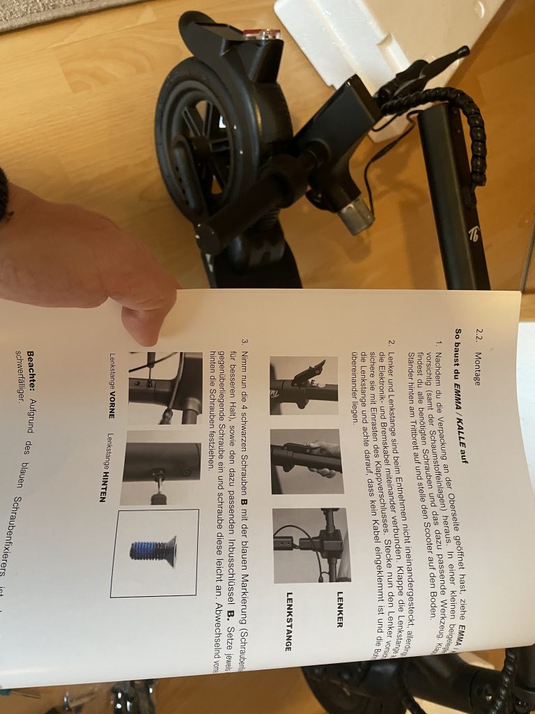 Trittbrett Kalle Elektro-Scooter bebilderte Anleitung