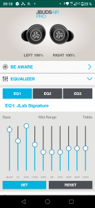Jlab JBuds Air Pro App Equalizer