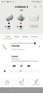 Sony LinkBuds S App Übersicht