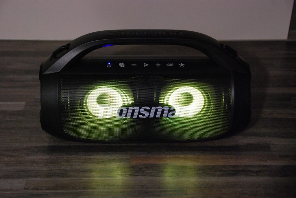 Tronsmart Bang SE Bluetooth-Lautsprecher Front gelbes Licht