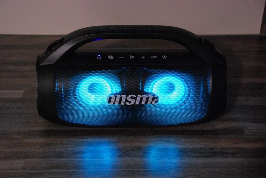Tronsmart Bang SE Bluetooth-Lautsprecher Front blaues Licht