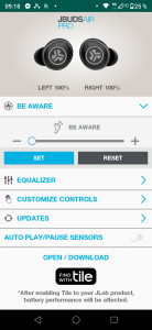 Jlab JBuds Air Pro App Awere-Modus