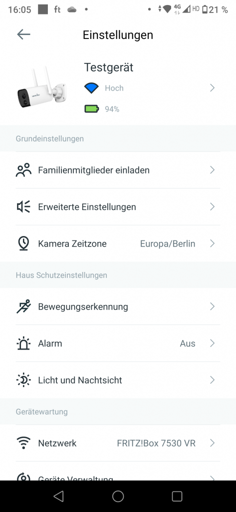 Wansview B4 Überwachungskamera App 1