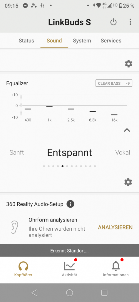 Sony LinkBuds S Equalizer