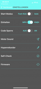 Trittbrett Kalle Elektro-Scooter App 1