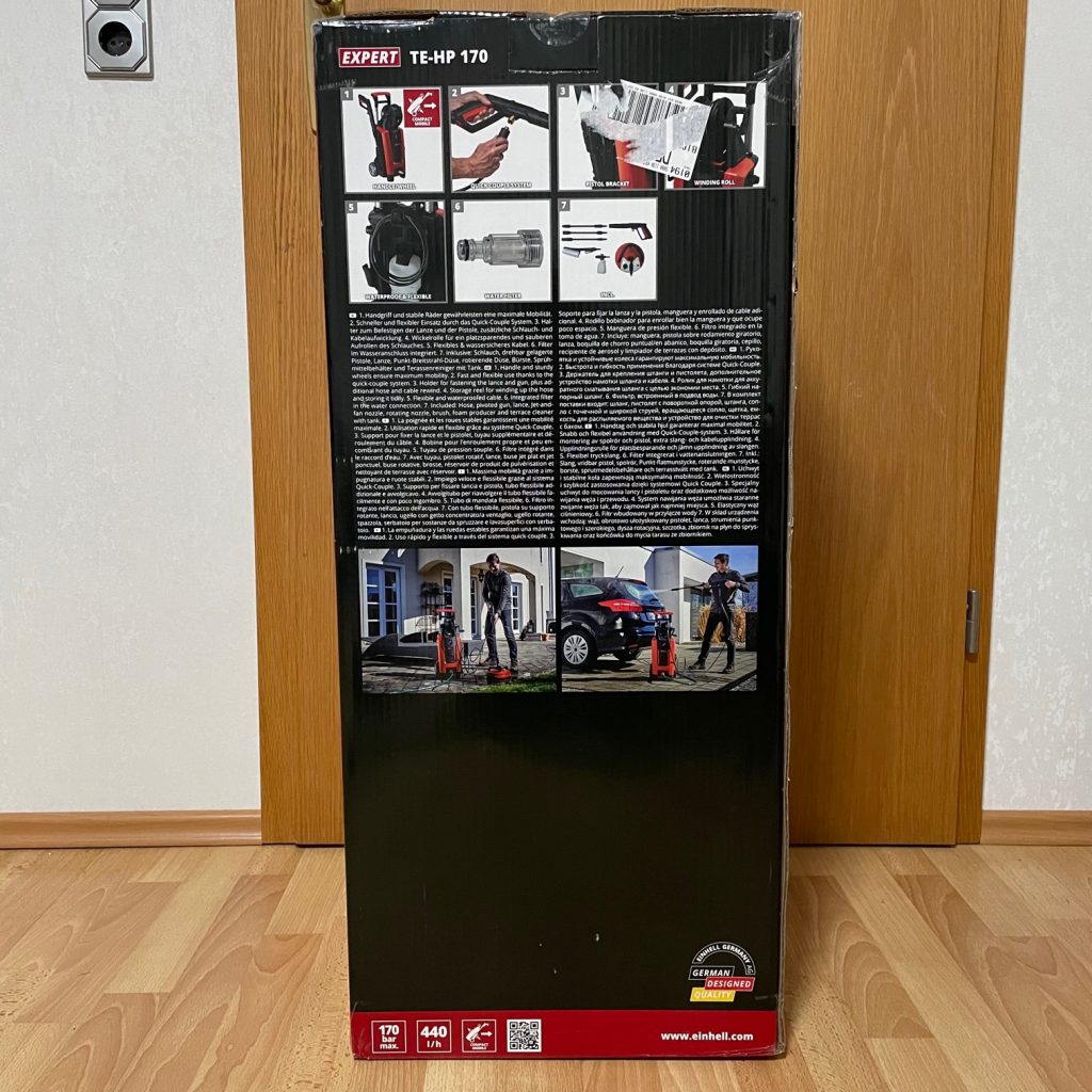 Einhell TE-HP 170 Verpackung von hinten