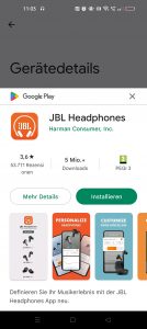 JBL Reflect Aero In-Ear-Kopfhörer App