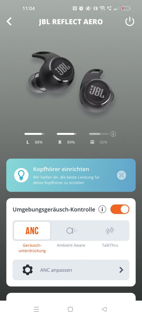 JBL Reflect Aero In-Ear-Kopfhörer App 5