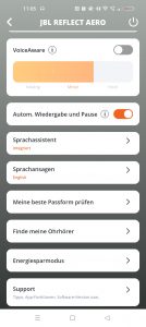 JBL Reflect Aero In-Ear-Kopfhörer App 6