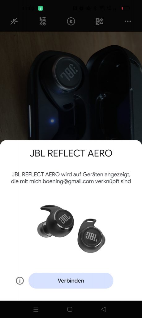 JBL Reflect Aero In-Ear-Kopfhörer Kopplung
