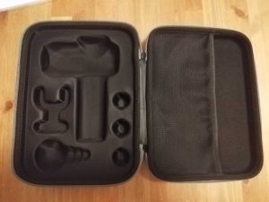 Leere Aufbewahrungstasche der Bob and Brad Massagepistole C2