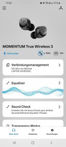 Sennheiser MOMENTUM True Wireless 3 In-Ear-Kopfhörer App Screenshot 4