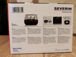 Severin EK 3165 Eierkocher Verpackung Rückseite