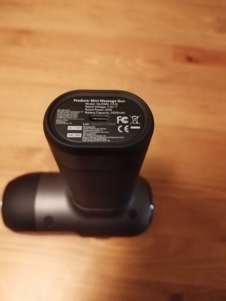 USB-Typ-C-Ladeanschluss der Bob and Brad Massagepistole C2
