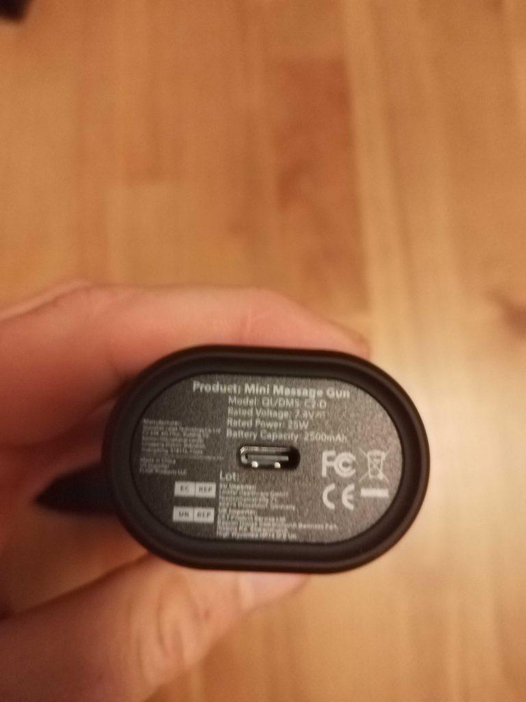 USB-Typ-C-Ladeanschluss der Bob and Brad Massagepistole C2