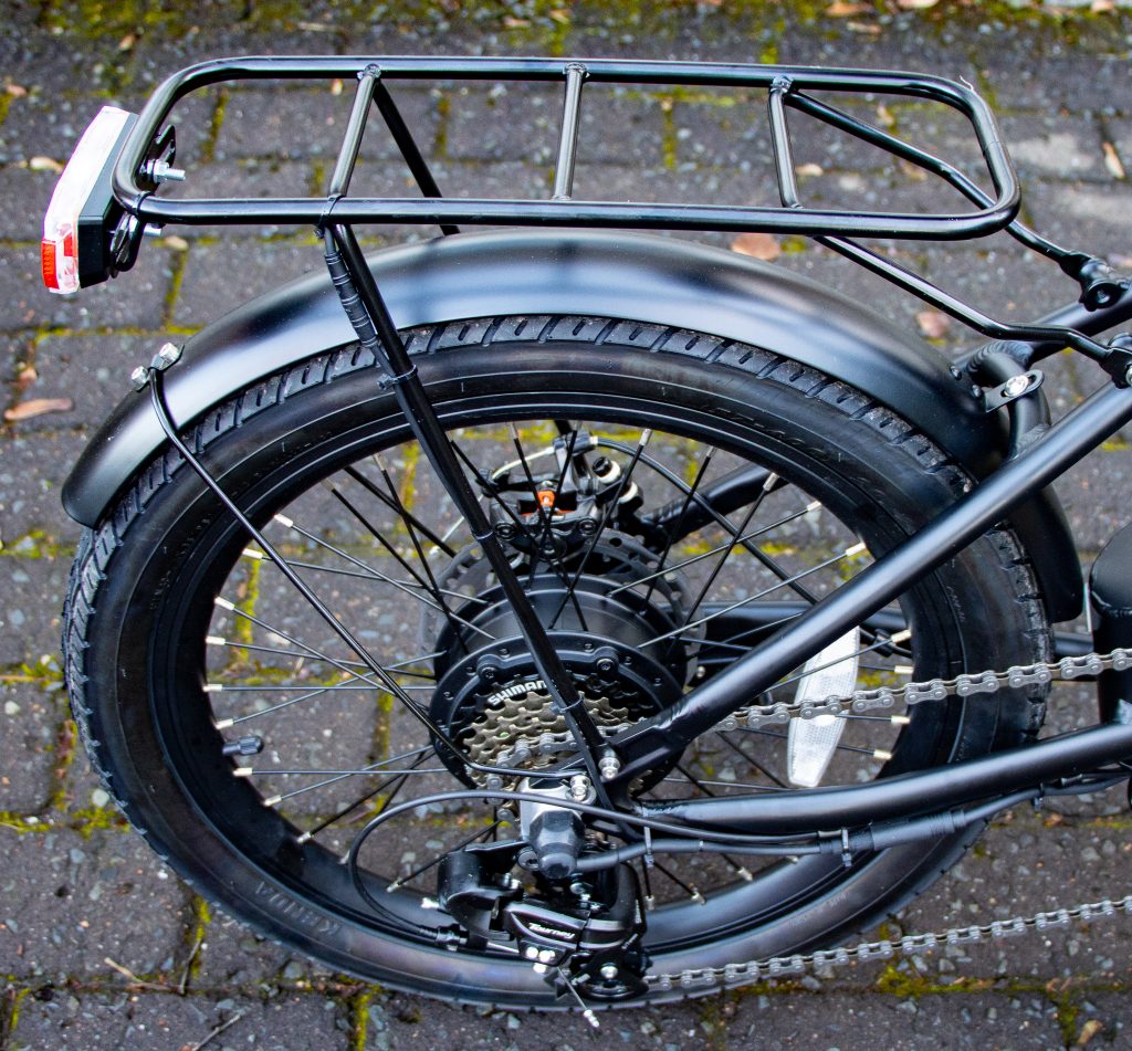 myvélo Zürich E-Bike Hinterrad und Gepäckträger