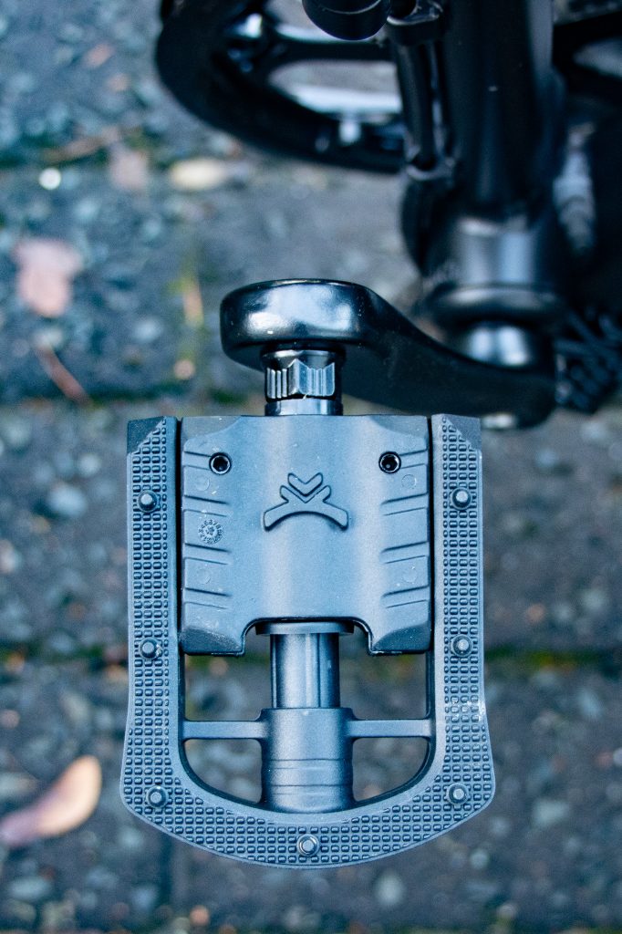 myvélo Zürich E-Bike Pedal ausgeklappt