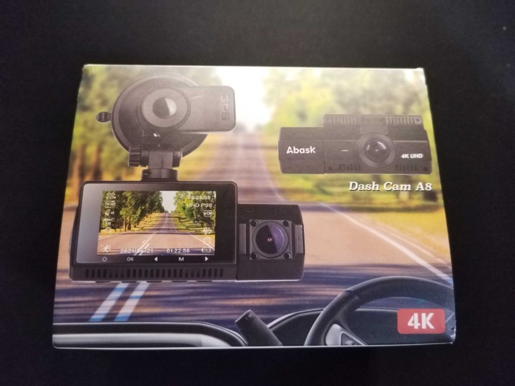 Abask A8 Dashcam Verpackung von vorne