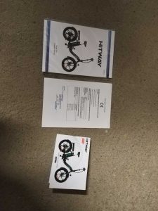 Anleitungen und Garantiekarte des Hitway BK5 E-Bikes
