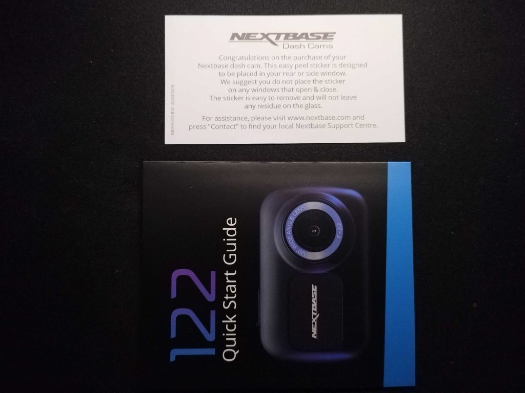 Kurzanleitung der Nextbase 122 GW