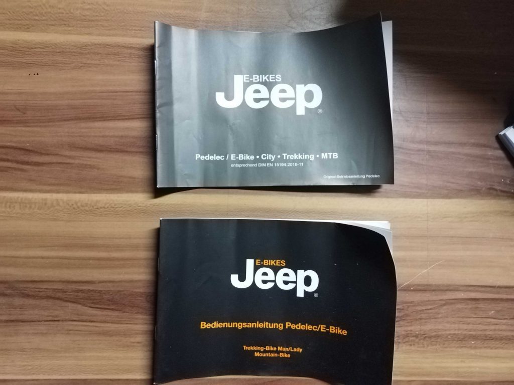 Montage- und Bedienungsanleitung des Jeep MHR 7000 E-Bikes