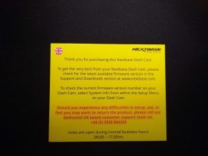 Sicherheitshinweise der Nextbase 122 GW