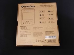 TrueCam H25 GPS 4K Dashcam Verpackung von hinten