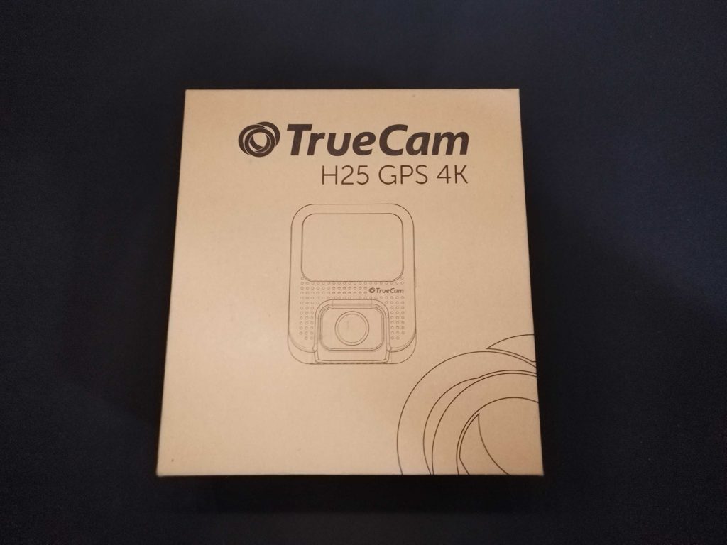 TrueCam H25 GPS 4K Dashcam Verpackung von vorne