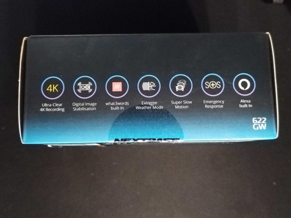 Verpackung der Nextbase 622 GW von unten