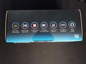 Verpackung der Nextbase 622 GW von unten